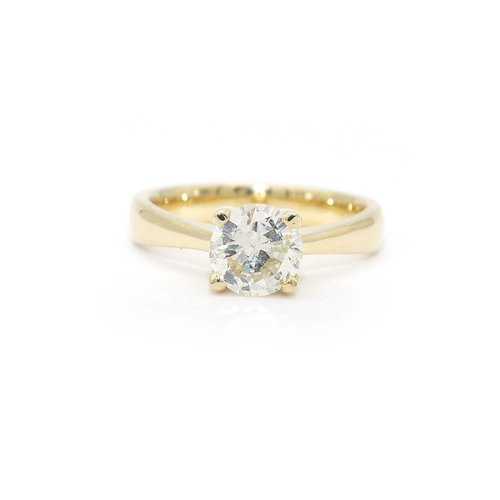 18 krt. yellow gold solitaire ring with brilliant 18 krt. yellow gold solitaire ring with brilliant