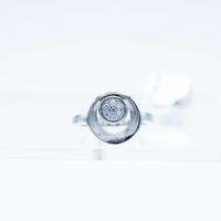 Zilveren ring met Zirkonia 3.8g maat 18
