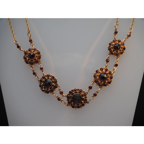 14k collier met echt Granaat 14k collier met echt Granaat
