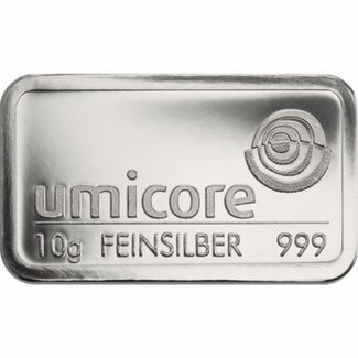 umicore Umicore silver bar 10 gram 99.9%