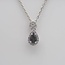 ROS  Jewel Design witgouden collier en hanger gezet met saffier en briljanten