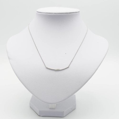 14k wit gouden collier en hanger gezet met Briljant 14k wit gouden collier en hanger gezet met Briljant
