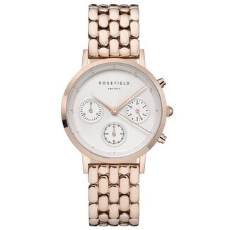 Rosefield Horloge The Gabby White Rosegold