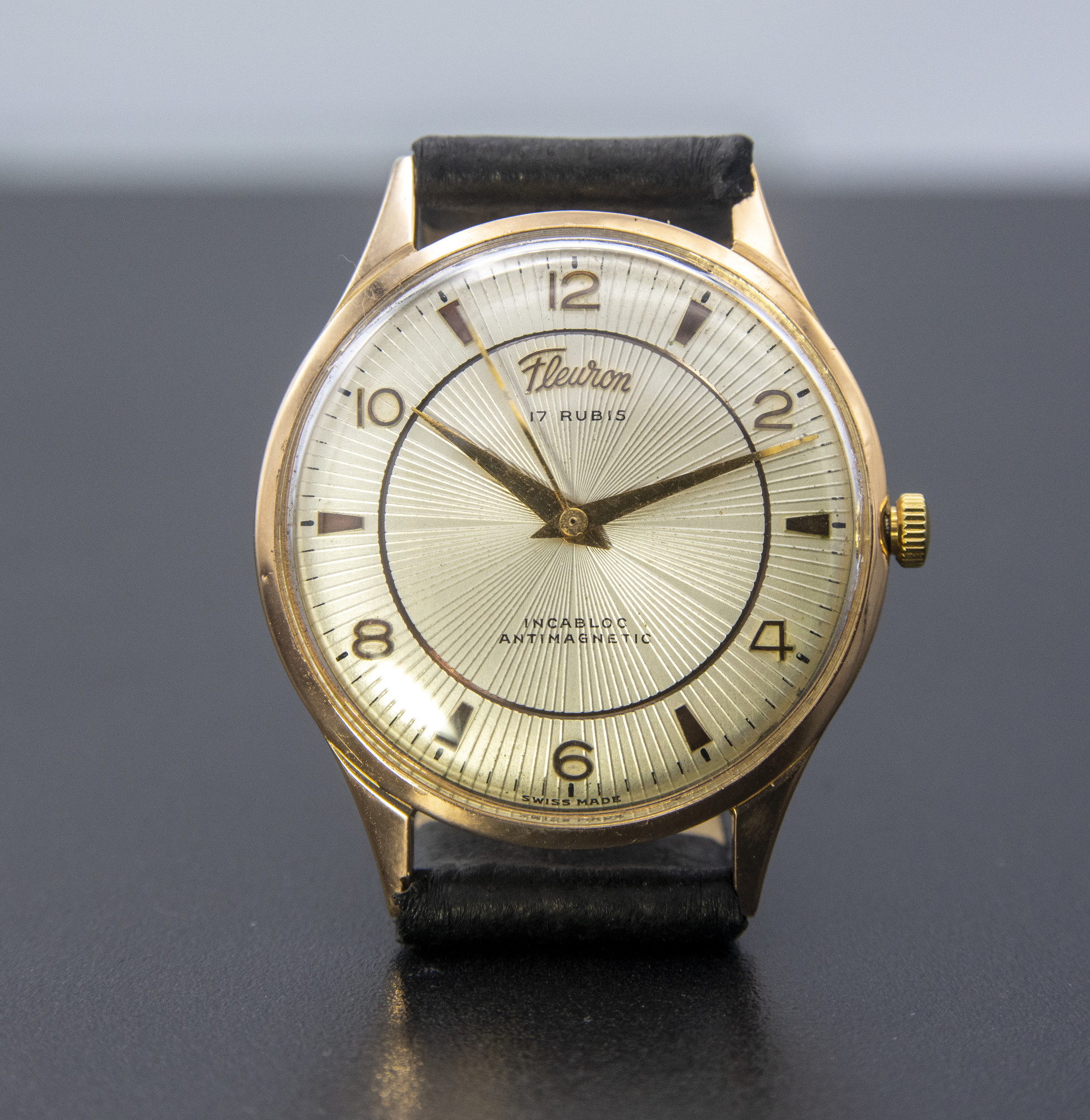 andere Het begin Demon Play Occasion 18 karaat rosé goud heren horloge Fleuron - Inkoop & verkoop goud,  zilver, juwelen, horloges sinds 1946