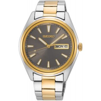 Seiko hph SUR348P1 bicolor band  met antraciete wijzerplaat