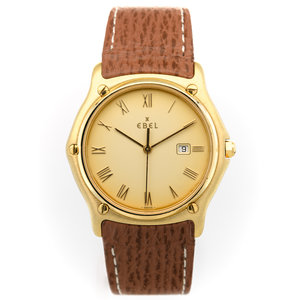 Occasion Ebel 18 karaat geel goud heren horloge - Inkoop \u0026 verkoop goud,  zilver, juwelen, horloges sinds 1946