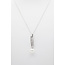 14k  witgouden collier en hanger met parel en briljant