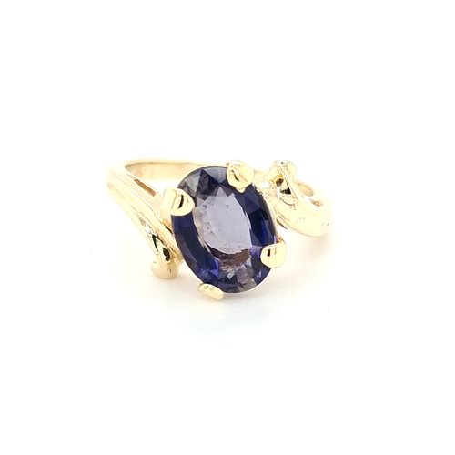 Occasion 14 krt. yellow gold ring with spinel Occasion 14 krt. yellow gold ring with spinel