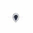 ROS  Jewel Design 18k witgouden ring met echte Saffier en Briljant