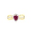 ROS  Jewel Design 18 k bicolor gouden ring met robijn en briljanten