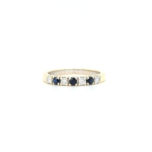 14 krt. yellow gold ring brilliant/sapphire 14 krt. yellow gold ring brilliant/sapphire