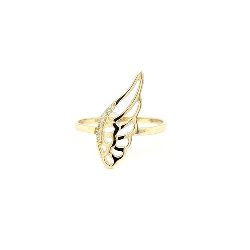 14 Karaat geel gouden ring met 0.03 krt briljanten 1.5 gram maat 17 14 Karaat geel gouden ring met 0.03 krt briljanten 1.5 gram maat 17