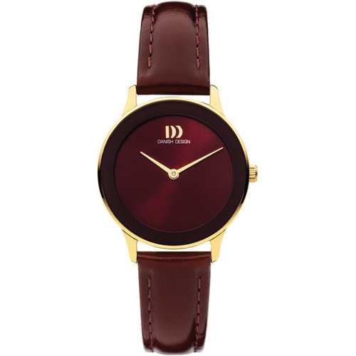 Danish Design IV27Q1288 Nostalgia 1988 - Burgundy Gold dames horloge Danish Design IV27Q1288 Nostalgia 1988 - Burgundy Gold dames horloge