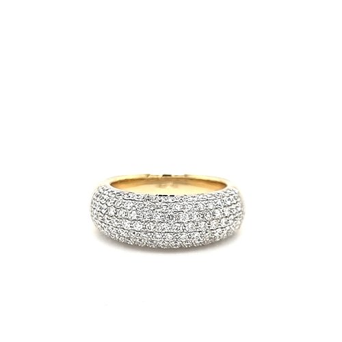 18 krt. bicolour ring with diamonds 18 krt. bicolour ring with diamonds