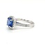 ROS  Jewel Design 18 karaat witgouden ring gezet met Saffier en Briljanten