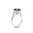 ROS  Jewel Design 18 karaat witgouden ring gezet met Saffier en Briljanten