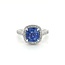 ROS  Jewel Design 18 karaat witgouden ring gezet met Saffier en Briljanten