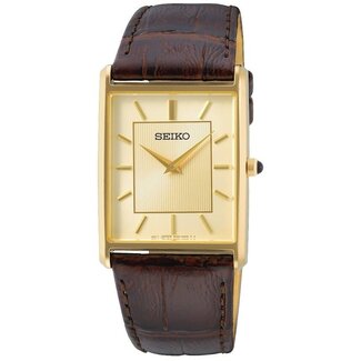 Seiko swr066p1 staal met leerband