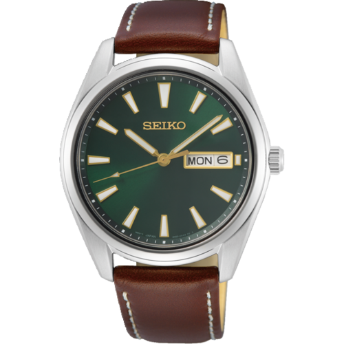 Seiko men's watch with leather strap SUR449P1 Seiko men's watch with leather strap SUR449P1