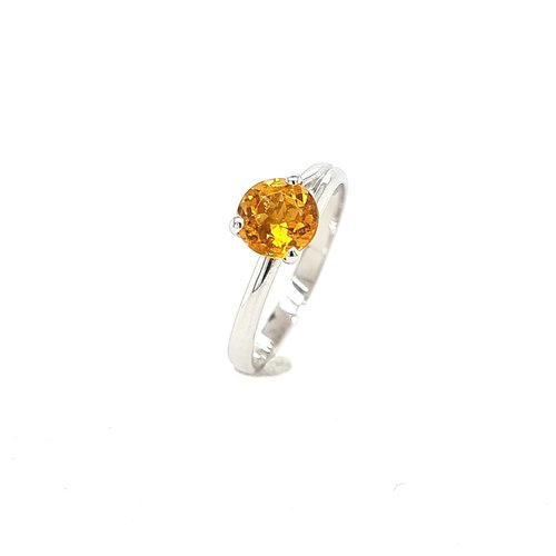 Occasion 18 krt. white gold ring with hessonite Occasion 18 krt. white gold ring with hessonite