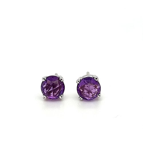 18 krt. white gold earrings with amethyst 18 krt. white gold earrings with amethyst