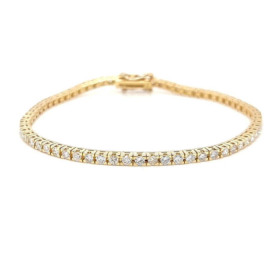 18 krt. yellow gold bracelet with diamonds