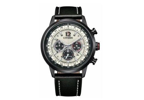  Citizen chronograph men's watch with leather strap CA4476-19X 