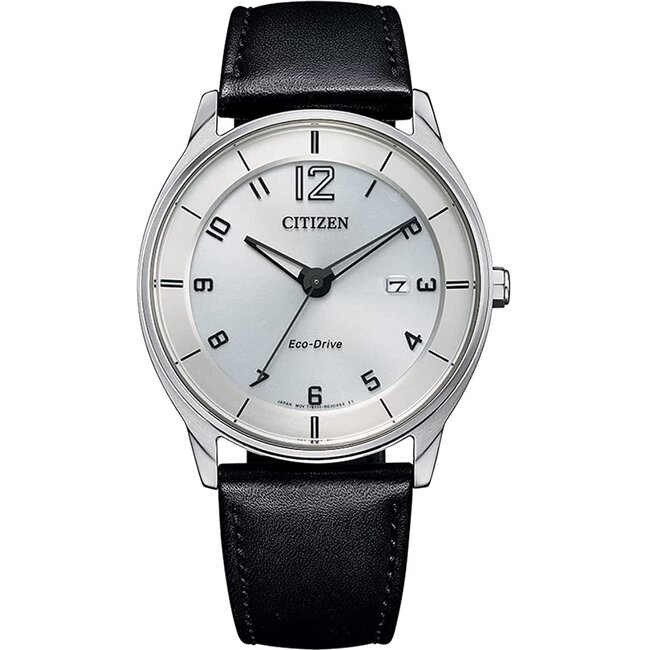 CITIZEN herenhorloge met leren band BM7400-21A