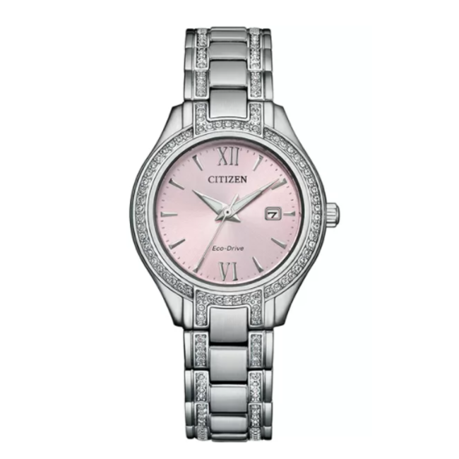 CITIZEN  ladies watch steel strap with zirconia FE1230-51X