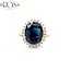 ROS  Jewel Design 14k  gouden ring met saffier en briljanten