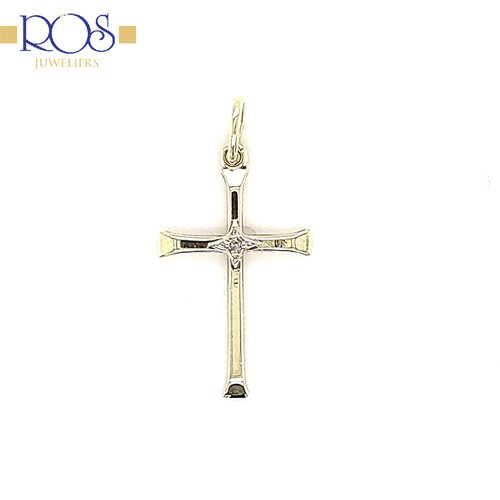 Occasion 14 krt. yellow gold cross pendant Occasion 14 krt. yellow gold cross pendant