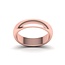 D-shaped wedding rings 5 mm (available in yellow gold, white gold and rose gold)