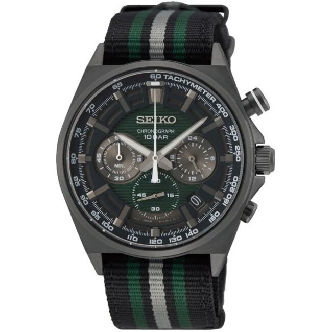 Seiko Seiko chornograph watch with nylon strap SSB411P1