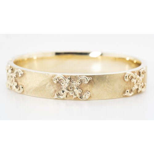 Occasion 14 krt. yellow gold bracelet with ornate detailing