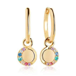SIF JAKOBS oorbellen Portofino met gekleurde zirkonia