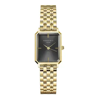 Rosefield OBGSG-061 xs octagon staal/black/ gold-Plated(GP)