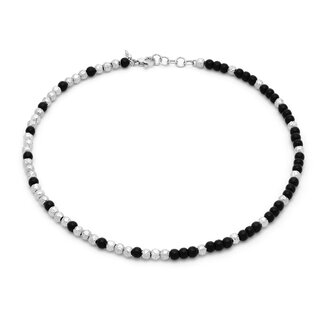 GIOVANNI RASPINI GR11851 onyx saffier collier 50cm (925) zilver