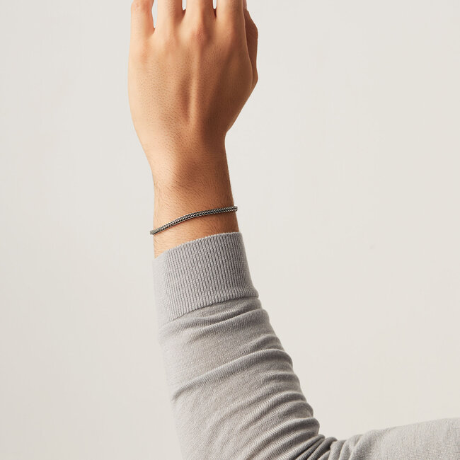 GIOVANNI RASPINI GR11867 square wheat chain small 21cm (925)zilver