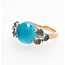 18k rosé gouden ring met Topaas Luna