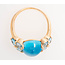 18k rosé gouden ring met Topaas Luna
