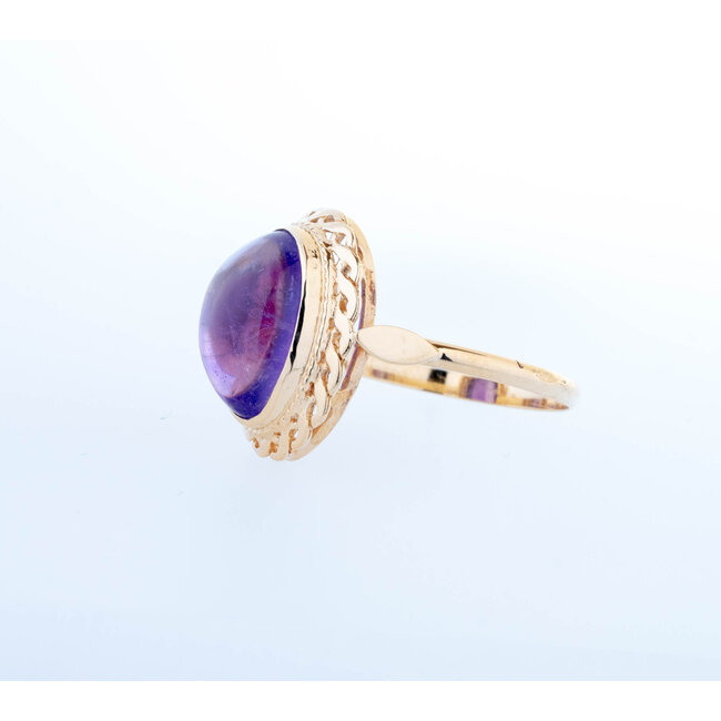 14k  gouden ring met Amethist