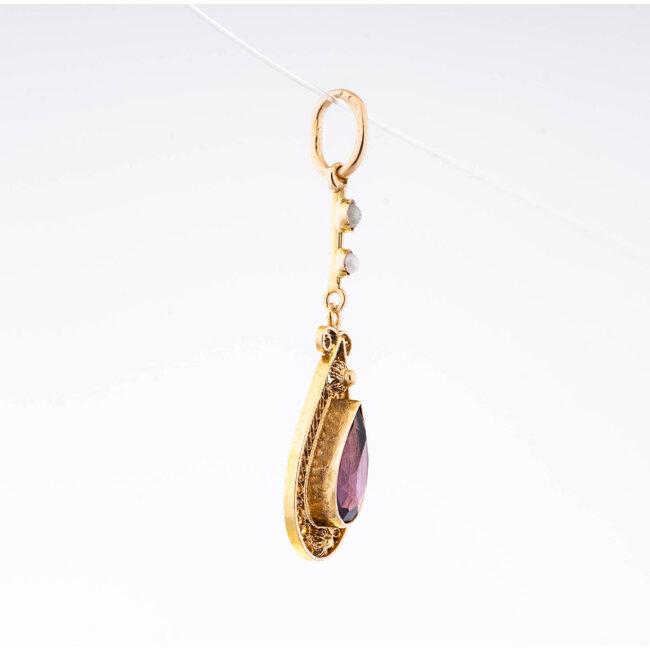 Occasion Vintage 14 karaat geel gouden hanger