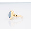 Vitage 14 karaat geel gouden ring met triplet opaal