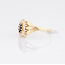 VINTAGE 14 KARAAT GEEL GOUDEN RING ZIRKONIA