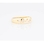 14 karaat geel gouden ring briljant 2.6 gram maat 17.5