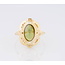 vintage 14 karaat geel gouden ring toermalijn