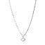 zinzi zilveren schakel ketting met twee trendy schakels en glad hart 40-45cm ZIC2381