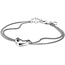 zinzi zilveren multilook armband met gourmet schakels en open hart 16,5-19,5cm ZIA2516