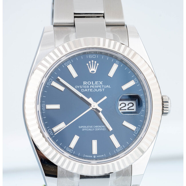 Rolex 126334-0001 Datejust 41 Stainless Steel Fluted / Oyster / Blue