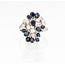 Occ 18k witgd ring Saff/brilj0.60ct 7.9gr